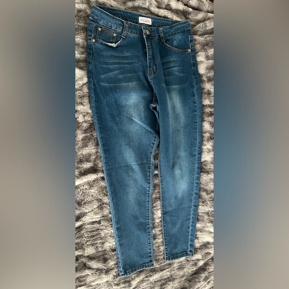 Red bottom jeans